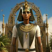 conception une 3d avatar inspiré par égyptien mythologie avec salut photo