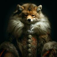 élégant créature avec une Royal manteau de fourrure photo