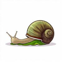 escargot 2d vecteur illustration dessin animé dans blanc motif photo