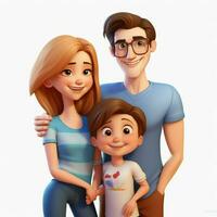famille femme femme fille garçon 2d dessin animé illustraton sur brin photo