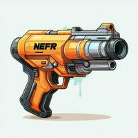 nerf 2d dessin animé illustraton sur blanc Contexte haute qualité photo