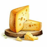 neufchâtel fromage 2d vecteur illustration dessin animé dans blanc photo