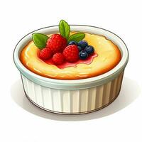 souffle plat 2d dessin animé illustraton sur blanc Contexte salut photo