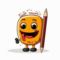l'écriture emojis 2d dessin animé vecteur illustration sur blanc bac photo
