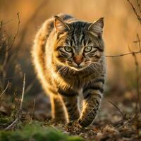 photo de chat plein coup haute qualité hdr 16k ultra HD sauvage