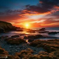 le coucher du soleil haute qualité 4k hdr photo