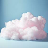 une coton bonbons bleu Contexte avec duveteux des nuages photo