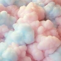 une coton bonbons colourfull Contexte avec duveteux des nuages photo