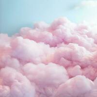 une coton bonbons colourfull Contexte avec duveteux des nuages photo