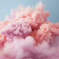 une coton bonbons colourfull Contexte avec duveteux des nuages photo