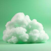 une coton bonbons vert Contexte avec duveteux des nuages photo