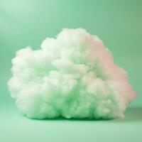 une coton bonbons vert Contexte avec duveteux des nuages photo