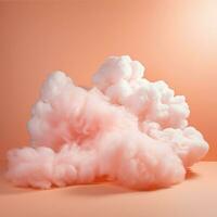 une coton bonbons Orange Contexte avec duveteux des nuages photo