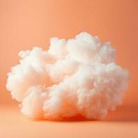 une coton bonbons Orange Contexte avec duveteux des nuages photo