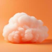 une coton bonbons Orange Contexte avec duveteux des nuages photo