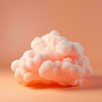 une coton bonbons Orange Contexte avec duveteux des nuages photo