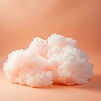 une coton bonbons Orange Contexte avec duveteux des nuages photo