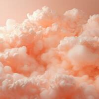 une coton bonbons Orange Contexte avec duveteux des nuages photo