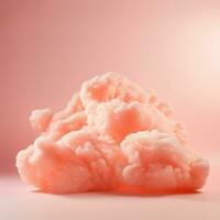 une coton bonbons Orange Contexte avec duveteux des nuages photo