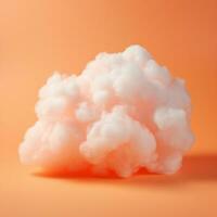 une coton bonbons Orange Contexte avec duveteux des nuages photo