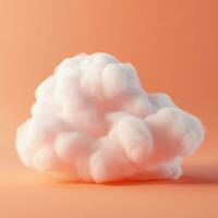 une coton bonbons Orange Contexte avec duveteux des nuages photo