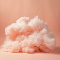 une coton bonbons Orange Contexte avec duveteux des nuages photo