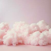 une coton bonbons rose Contexte avec duveteux des nuages photo