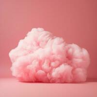 une coton bonbons rouge Contexte avec duveteux des nuages photo