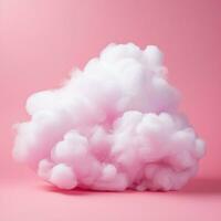 une coton bonbons rouge Contexte avec duveteux des nuages photo