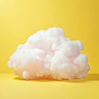 une coton bonbons Jaune Contexte avec duveteux des nuages photo