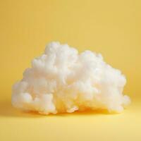 une coton bonbons Jaune Contexte avec duveteux des nuages photo