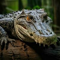 crocodile sauvage la vie la photographie hdr 4k photo