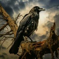 corbeau sauvage la vie la photographie hdr 4k photo