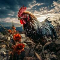 poule sauvage la vie la photographie hdr 4k photo