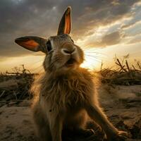 lapin sauvage la vie la photographie hdr 4k photo