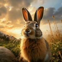 lapin sauvage la vie la photographie hdr 4k photo