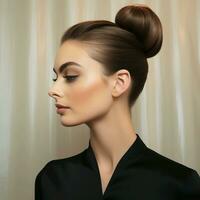 lisse et brillant ballerine chignon photo