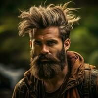 homme cheveux style sauvage la vie la photographie hdr 4k photo