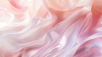 rose soie en tissu textile satin abstrait arrière-plan, ai génératif photo