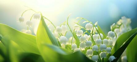 convallaria Majalis, lis de le vallée fleurs, ai photo