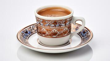 photo de une turc café isolé sur plat blanc Contexte. génératif ai