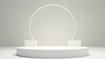 blanc podium, minimal blanc podium pour produit photo