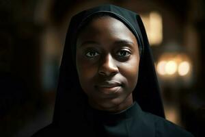 noir catholique religieuse. produire ai photo