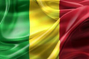 3d-illustration d'un drapeau du mali - drapeau en tissu ondulant réaliste photo