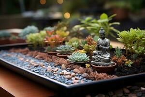 Zen jardin dans Asie. ai généré photo
