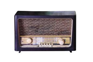 vieille radio rétro isolée. photo