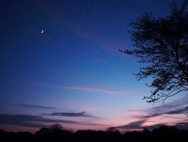 captivant crépuscule ciel avec copie espace, idéal pour ajouter texte ou graphique à votre conceptions. génératif ai photo