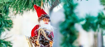 Père Noël noël, Noël décoration à pendre en haut. photo