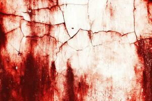 foncé rouge du sang sur vieux mur pour Halloween concept photo