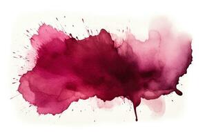 réaliste aquarelle grunge brosse crée foncé rouge du vin tache photo